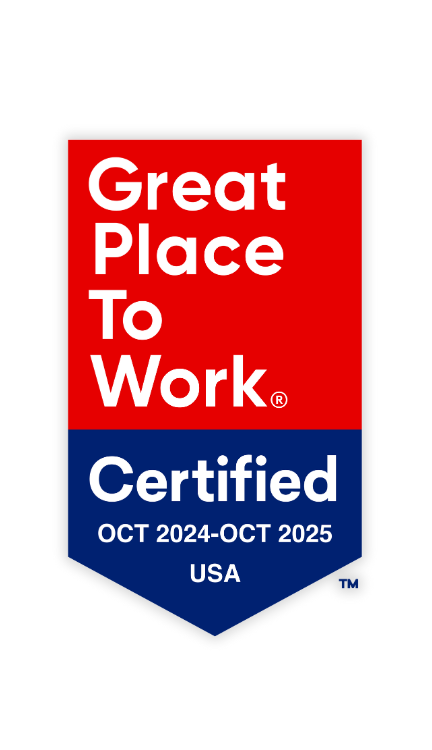 Great Place to Work Certified badge for October 2024 to October 2025