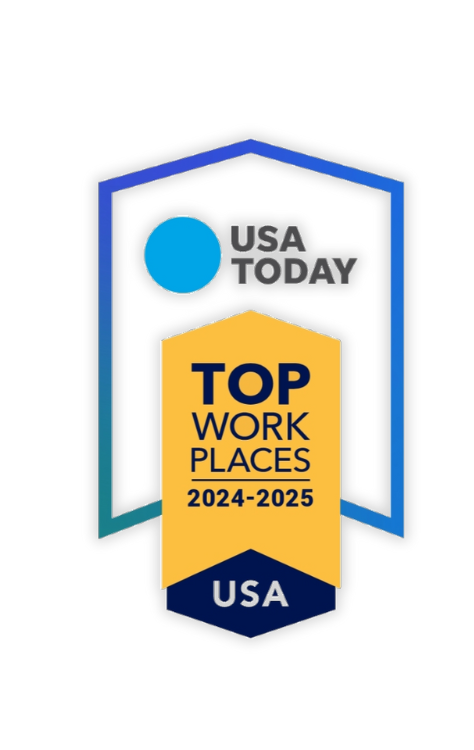 USA Today Top Workplaces badge for 2024-2025