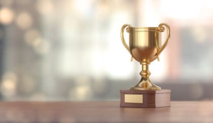 Sparse photo of a trophy