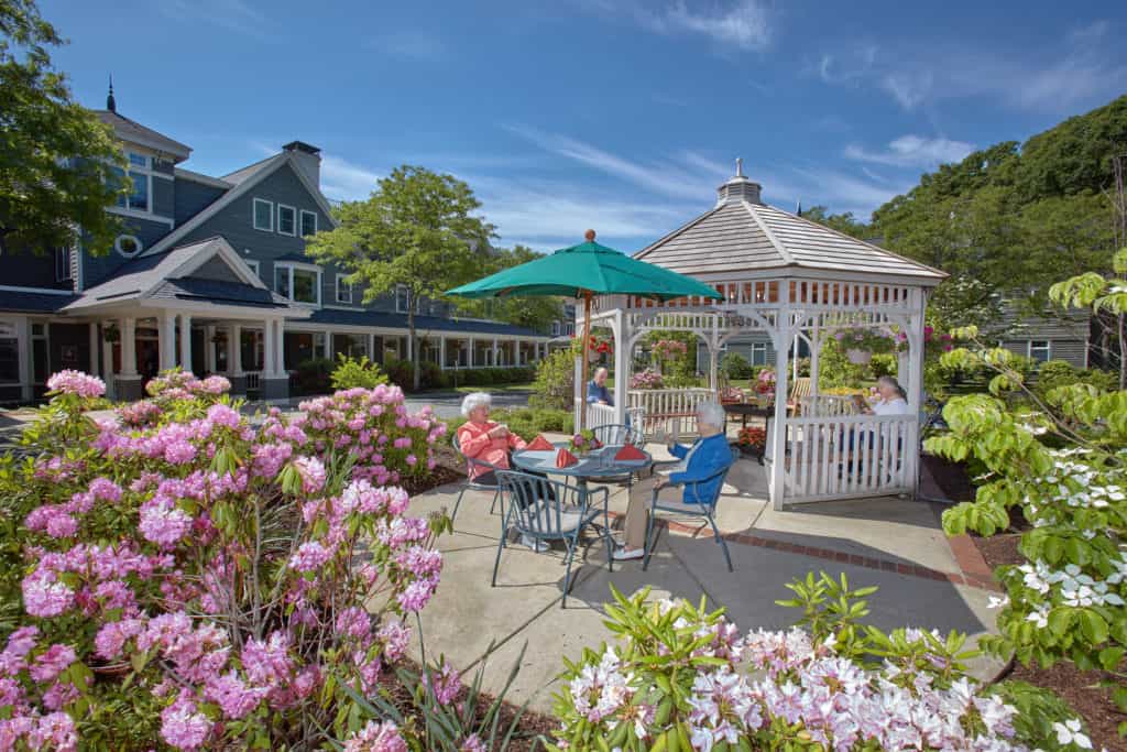 assisted living back patio photo