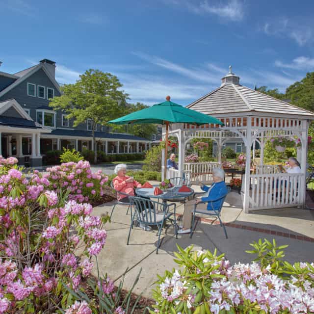 assisted living back patio photo