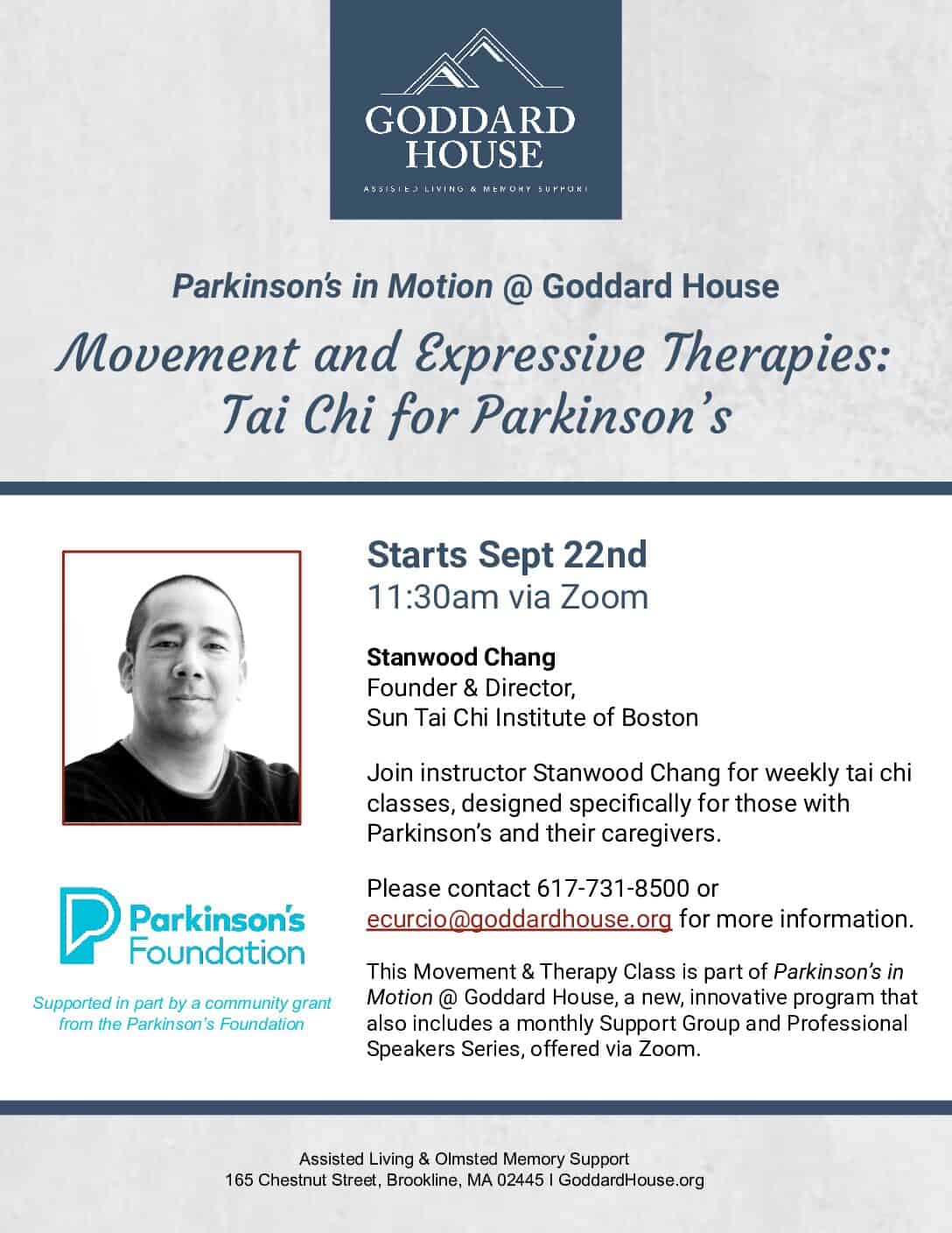 Movement &#038; Expressive Therapies: Tai Chi for Parkinson&#8217;s