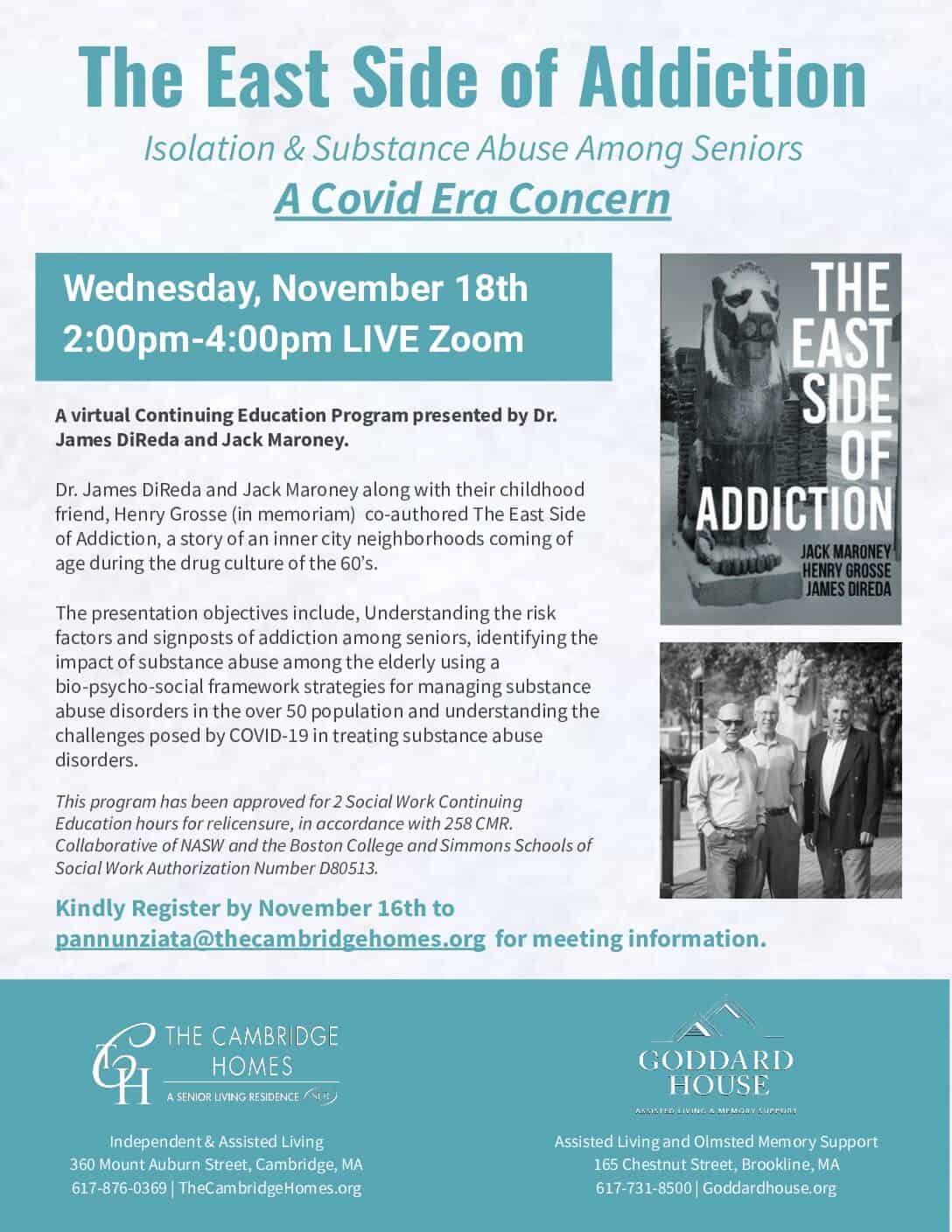 The East Side of Addiction: Isolation &#038; Substance Abuse Among Seniors