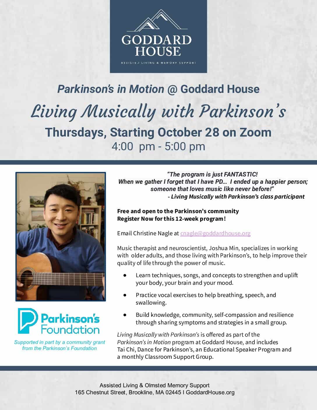 Living Musically with Parkinson&#8217;s