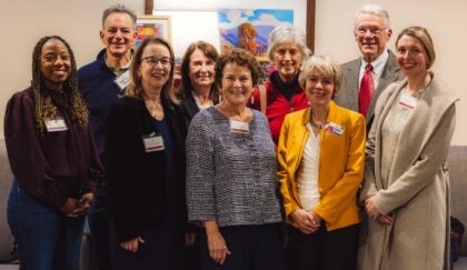 Goddard House Board of Trustees posing for photo
